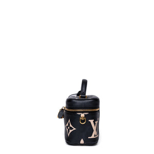 LOUIS VUITTON VANITY PM BLACK/BEIGE CALFSKIN GHW