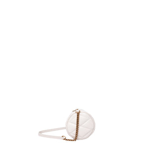 SAINT LAURENT SADE TUBE SHOULDER BAG MINI WHITE GHW
