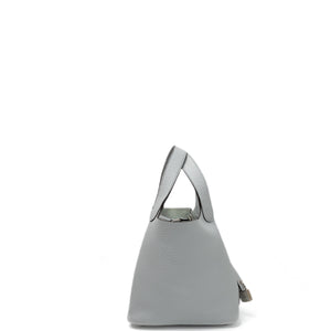 HERMES PICOTIN 18 LOCK BAG CLEMENCE BLUE PALE STAMP W