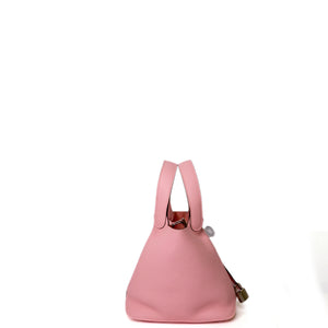 HERMES PICOTIN 18 LOCK BAG CLEMENT 3Q ROSE SAKURA GHW STAMP K