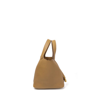 HERMES PICOTIN 18 LOCK BAG BAG CLEMENCE BISCUIT GHW STAMP K