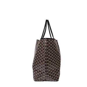 GOYARD SAINT LOUIS GM TOTE BAG GOYARDINE CANVAS/LEATHER  BLACK SHW