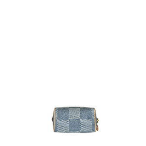 LOUIS VUITTON SPEEDY 18 BANDOULIERE  DAMIER DENIM 3D BLUE DENIM