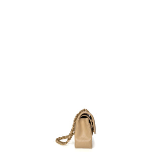 CHANEL CLASSIC FLAP MEDIUM BEIGE CAVIAR LEATHER GHW (MICROCHIP)