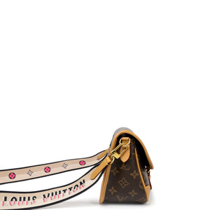 LOUIS VUITTON DIANE MONOGRAM CANVAS BAG WITH JACQUARD STRAP