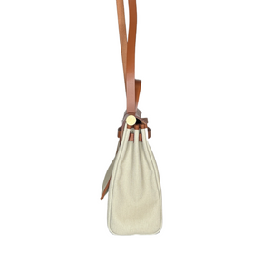 HERMES HERBAG ZIP 31 BAG CANVAS/HUNTER BENTON/FAUVE GHW STAMP W