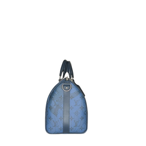 LOUIS VUITTON AQUA GARDEN SPEEDY BANDOULIERE 35 BAG BLUE M22573