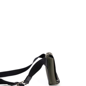 LOEWE MILITARY MESSENGER BAG CALFSKIN LEATHER KHAKI GREEN SHW