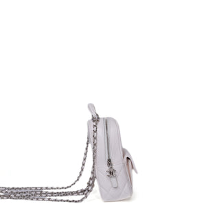 CHANEL 24C MINI BACKPACK / CROSSBODY BAG WHITE CALFSKIN LEATHER SHW