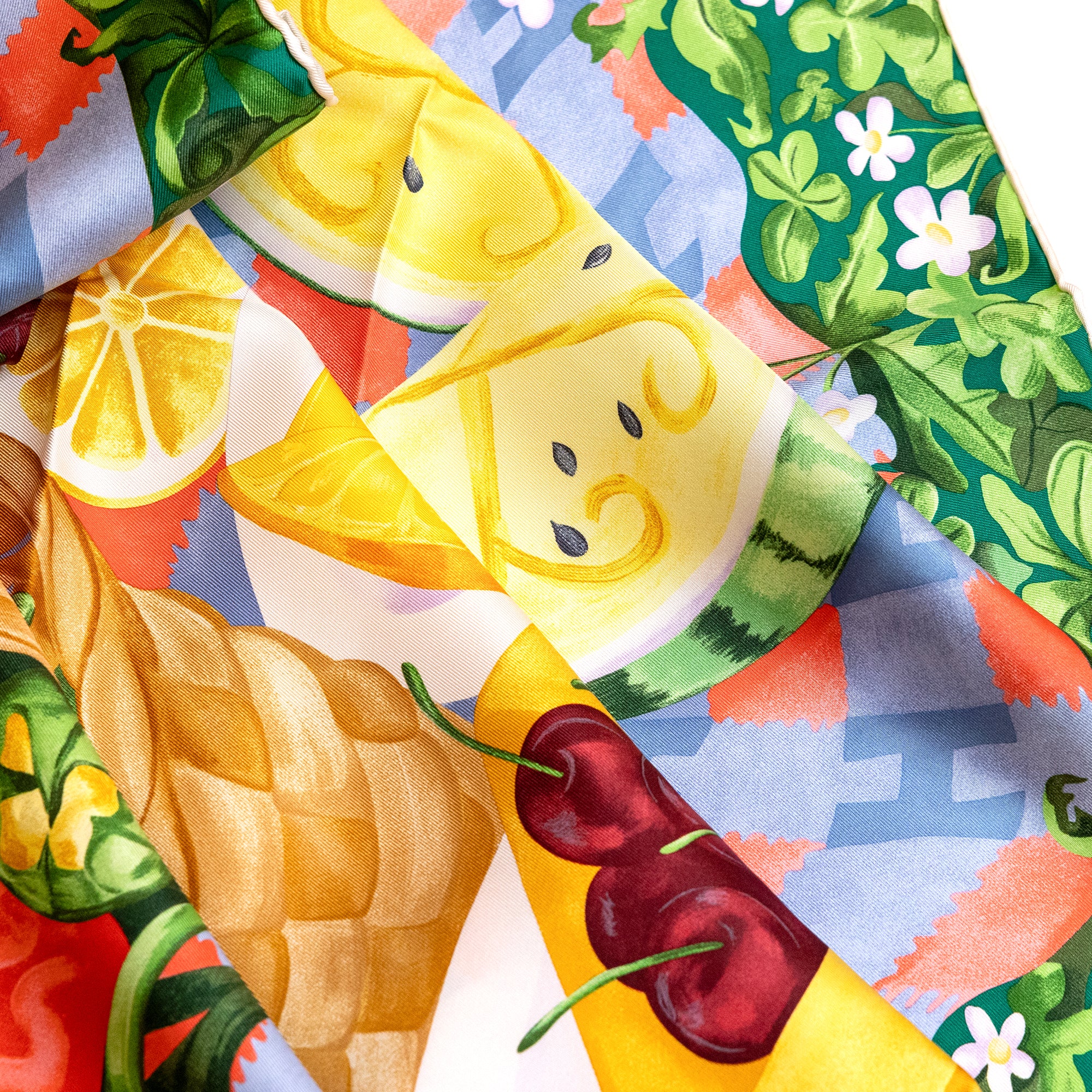 HERMES UN CARRE SUR L'HERBE SILK SCARF 90CM