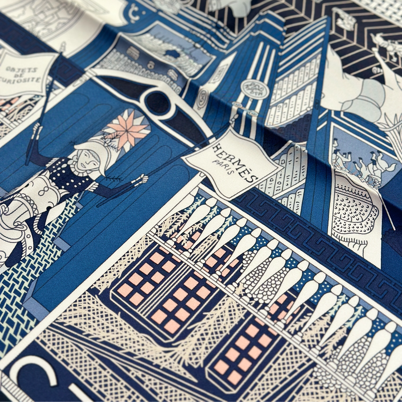 HERMES OBJETS DE CURIOSITE SILK SCARF 90CM