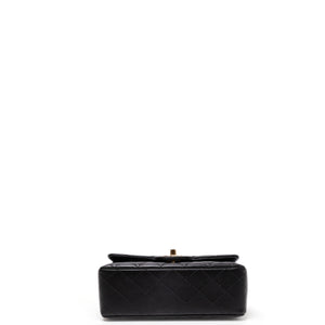 CHANEL MINI RECTANGULAR FLAP BAG LAMBSKIN BLACK LGHW (MICROCHIP)