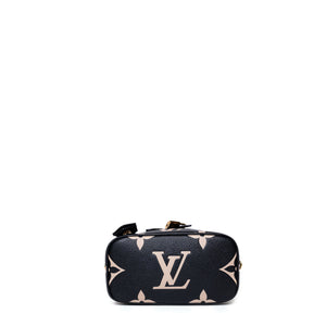 LOUIS VUITTON VANITY PM BLACK/BEIGE CALFSKIN GHW