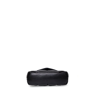 SAINT LAURENT PUFFER BAG TOY BLACK NAPPA LEATHER GHW