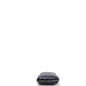 CHANEL VERTICAL PHONE CASE BLACK LAMBSKIN GHW