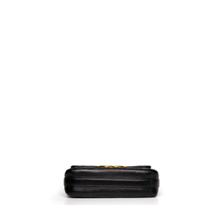 CHANEL GIANT CC LOGO FLAP BAG LAMBSKIN BLACK GHW