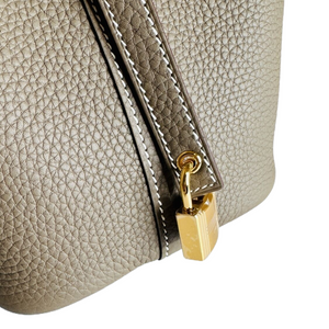 HERMES PICOTIN LOCK 18 ETOUPE GHW STAMP K