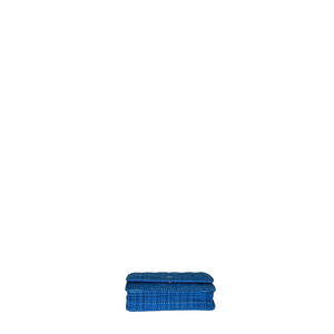 CHANEL BLUE QUILTED TWEED FABRIC WALLET ON CHAIN SHW