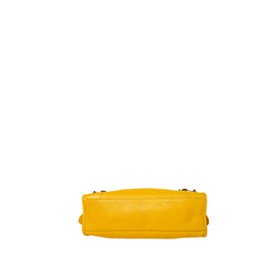 BALENCIAGA SMALL CLASSIC CITY CROSSBODY BAG YELLOW GHW
