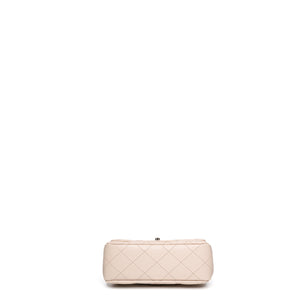 CHANEL 25S MINI COCO CRUSH HANDLE BAG CAVIAR BEIGE LGHW(MICROCHIP)