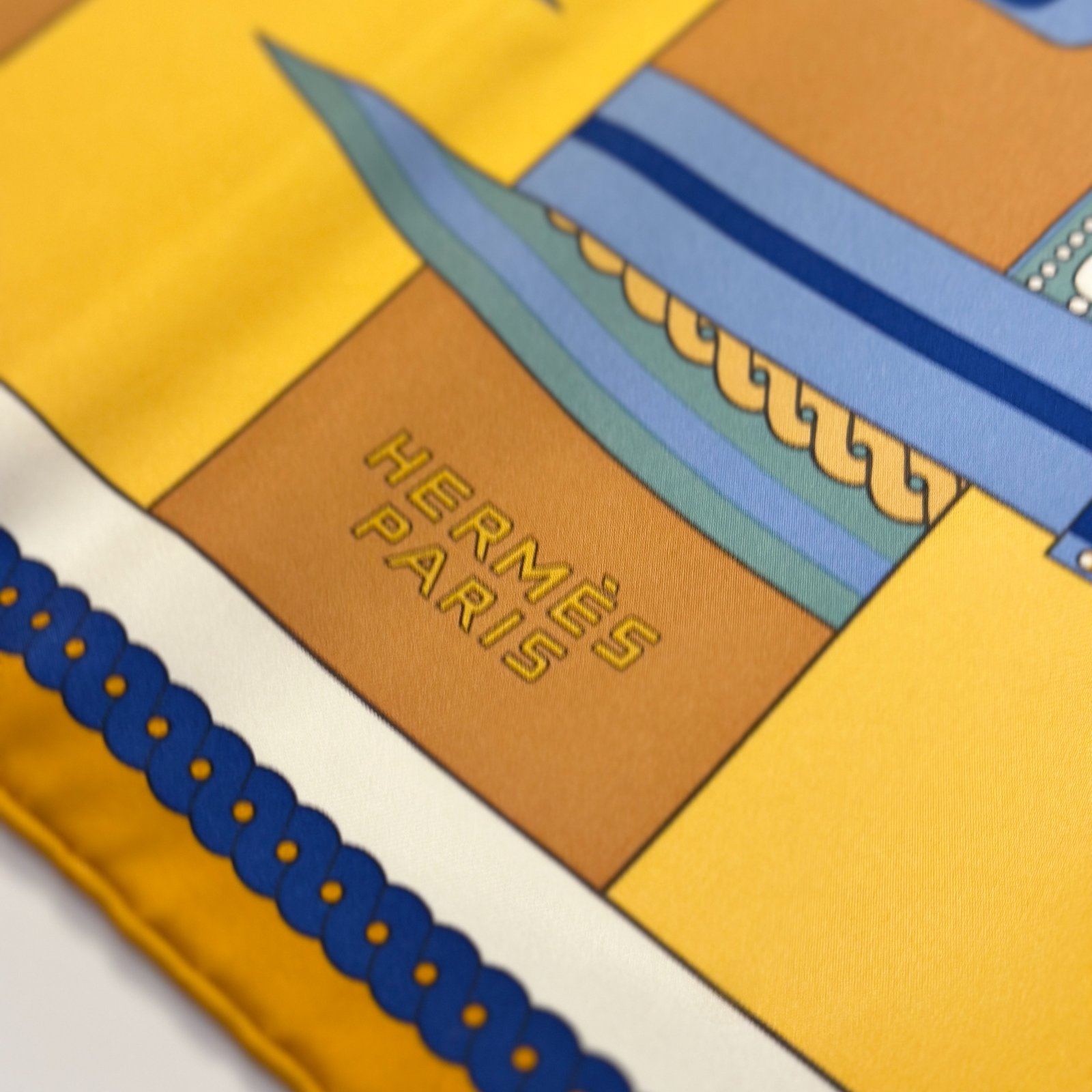 HERMES LA BERLIN BAYADERE SILK SCARF 90CM