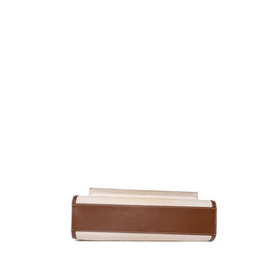 BURBERRY WORLD OF THE POCKET MEDIUM CANVAS WITH LEATHER GHW