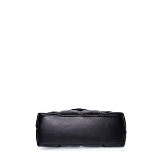SAINT LAURENT PUFFER BAG MEDIUM BLACK NAPPA LEATHER GHW