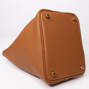 HERMES PICOTIN 18 LOCK BAG CLEMENCE GOLD GHW STAMP K