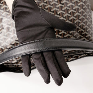 GOYARD BOHEME HOBO PM BAG GOYARDINE CANVAS BLACK SHW