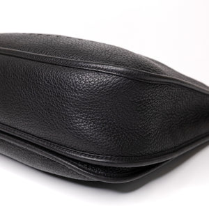 HERMES EVELYN 29 CLEMENCE LEATHER BLACK SHW STAMP SQUARE N