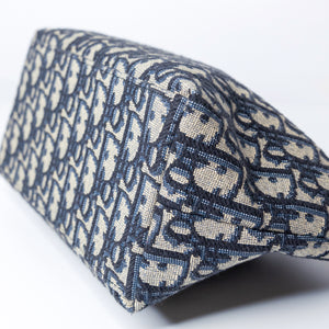 CHRISTIAN DIOR MEDIUM DIORTRAVAL NOMAD POUCH BLUE OBLIQUE