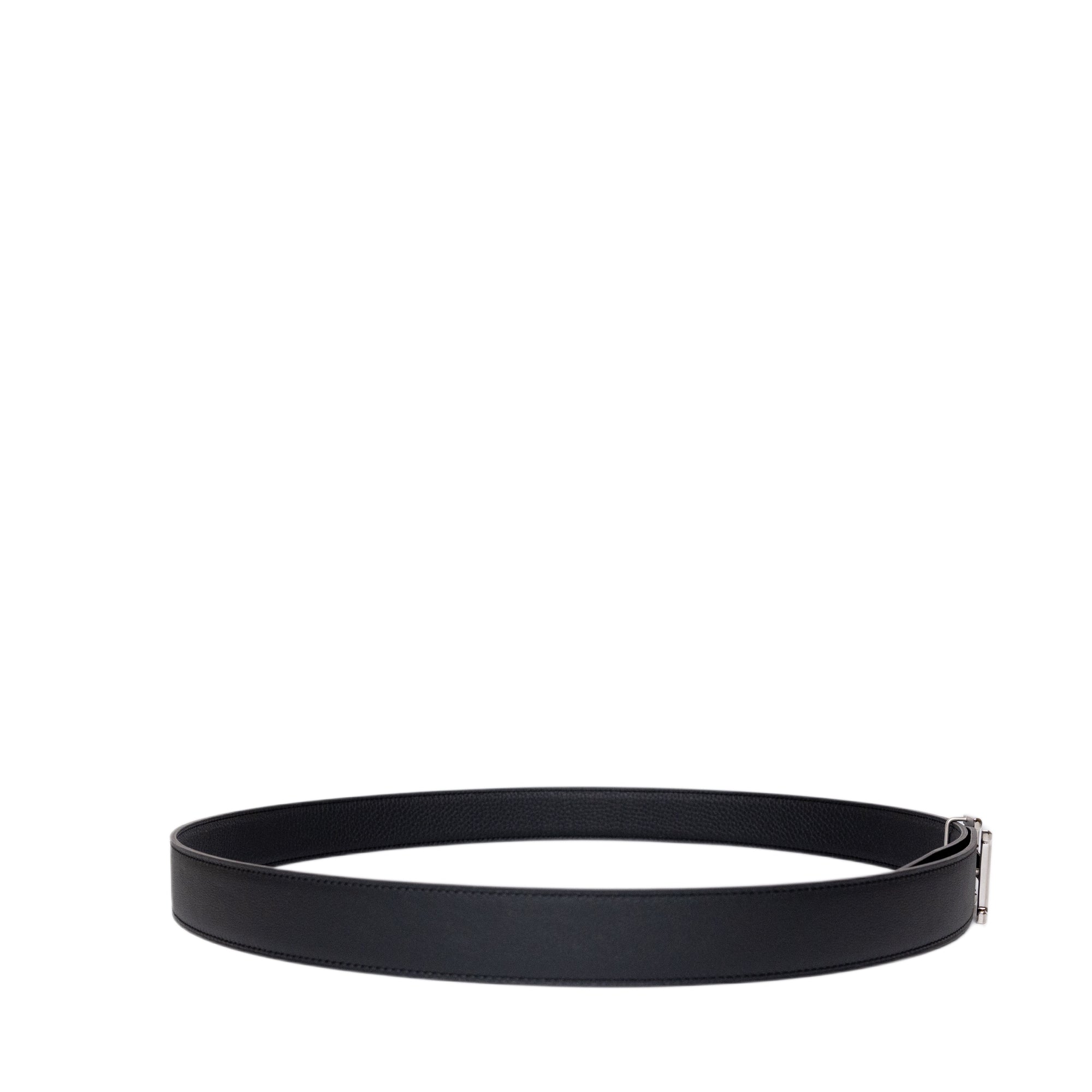 HERMES SIZE 100 H BELT BUCKEL REVERSIBLE BELT BLACK