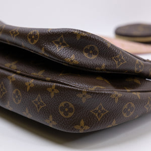 LOUIS VUITTON MULTI POCHETTE ACCESSORIES ROSE MONOGRAM CANVAS GHW
