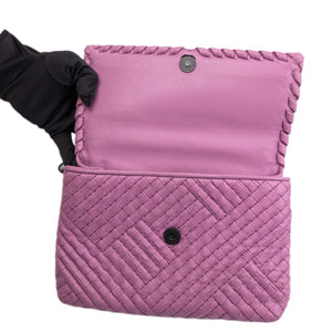 BOTTEGA VENETA OLIMPIA BAG LAVENDER PURPLE BLACK HARDWARE