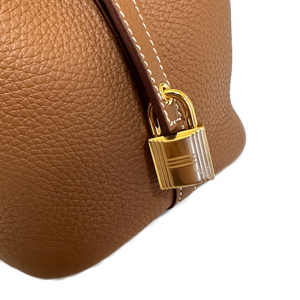 HERMES PICOTIN LOCK 18 GOLD GHW STAMP K