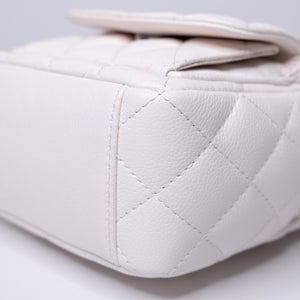 CHANEL 24C MINI BACKPACK / CROSSBODY BAG WHITE CALFSKIN LEATHER SHW