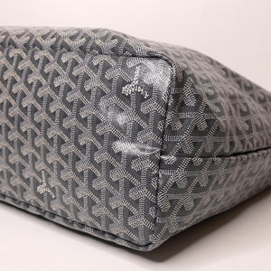 GOYARD SAINT LOUIS PM TOTE GOYARDINE CANVAS / CALFSKIN GREY SHW