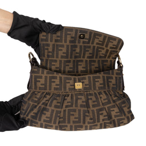 FENDI TOBACCO ZUCCA CHEF SHOULDER BAG