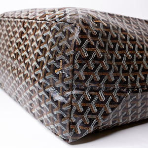 GOYARD SAINT LOUIS GM TOTE BAG GOYARDINE CANVAS/LEATHER  BLACK SHW