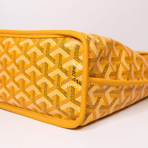 GOYARD MINI ANJOU TOTE BAG CANVAS / CALFSKIN YELLOW SHW