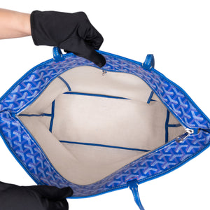GOYARD ARTOIS GM TOTE BAG GOYARDINE CANVAS/CALFSKIN BLUE SHW