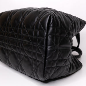 CHRISTIAN DIOR MEDIUM TOUJOURS BAG BLACK MACROCANNAGE CALFSKIN LEATHER GHW