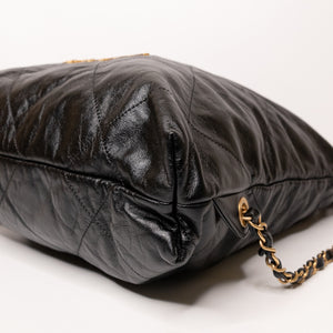 CHANEL 22 BACKPACK CALFSKIN BLACK GHW