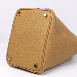 HERMES PICOTIN 18 LOCK BAG BAG CLEMENCE BISCUIT GHW STAMP K