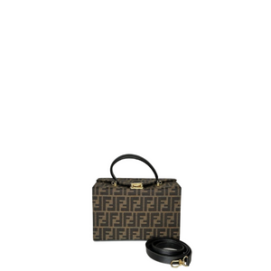 FENDI ZUCCA OATTERN TWO-WAY VANITY  BAG