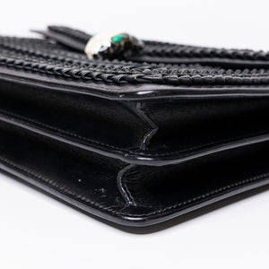 BVLGARI SERPENTI FOREVER SHOULDER BAG BLACK CALF SKIN
