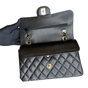 CHANEL SMALL CLASSIC FLAP CAVIAR LEATHER GHW