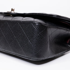 CHANEL CLASSIC FLAP MEDIUM BLACK CAVIAR LEATHER SHW