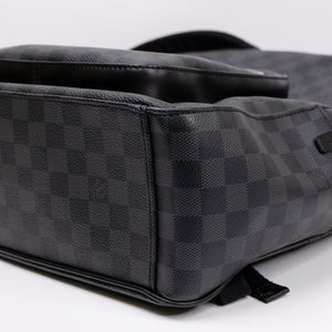 LOUIS VUITTON DAMIER GRAPHITE JOSH BACKPACK CANVAS BLACK GRAY MEN UNISEX