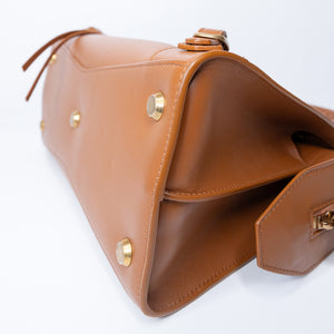 BALENCIAGA SMALL NEO CLASSIC CITY BAG IN BROWN